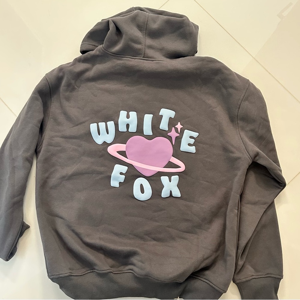 White Fox Boutique Gray Hoodie NWT. -Not from this world Hoodie